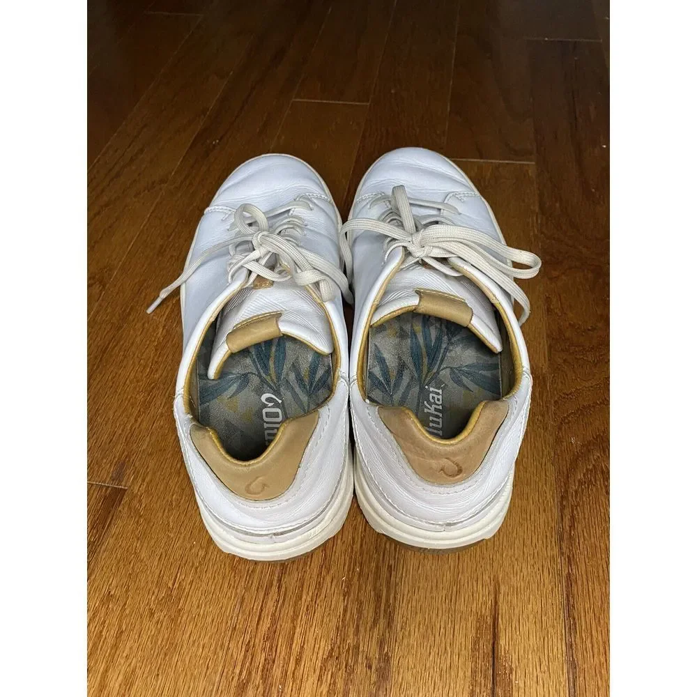 OluKai White and Brown Lace Up Shoes‎ Size US Men’s 9